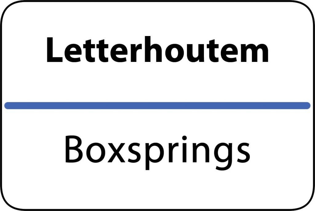 Boxsprings Letterhoutem